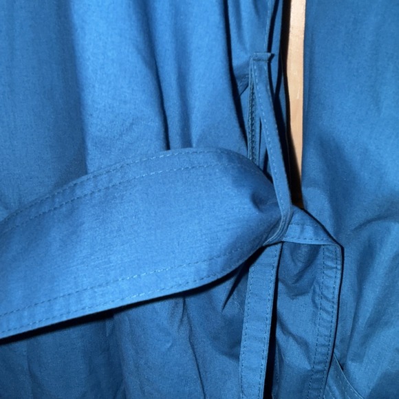 Vintage LONDON FOG Trench Coat Turquoise Blue Women's 16 Reg Belted USA - Picture 12 of 16